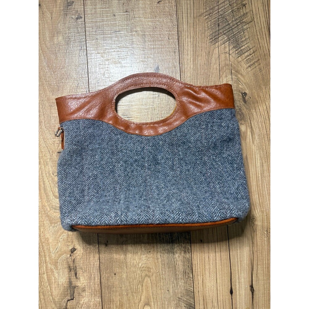 vintage blue and pink handmade purse